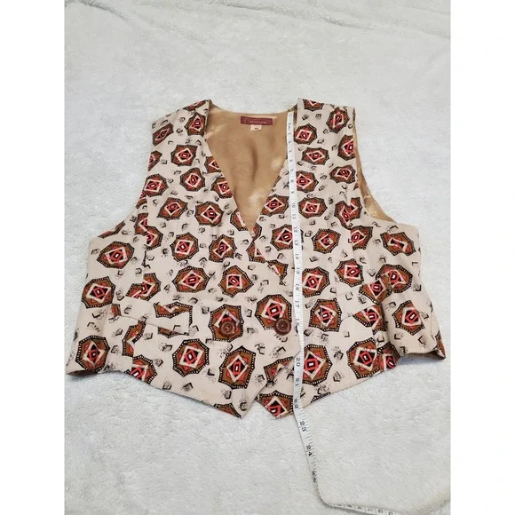 Vintage Cropped Wide Leg Pants 12 Vest Top Medium Set Outfit Bohemian Festival - Picture 13 of 16